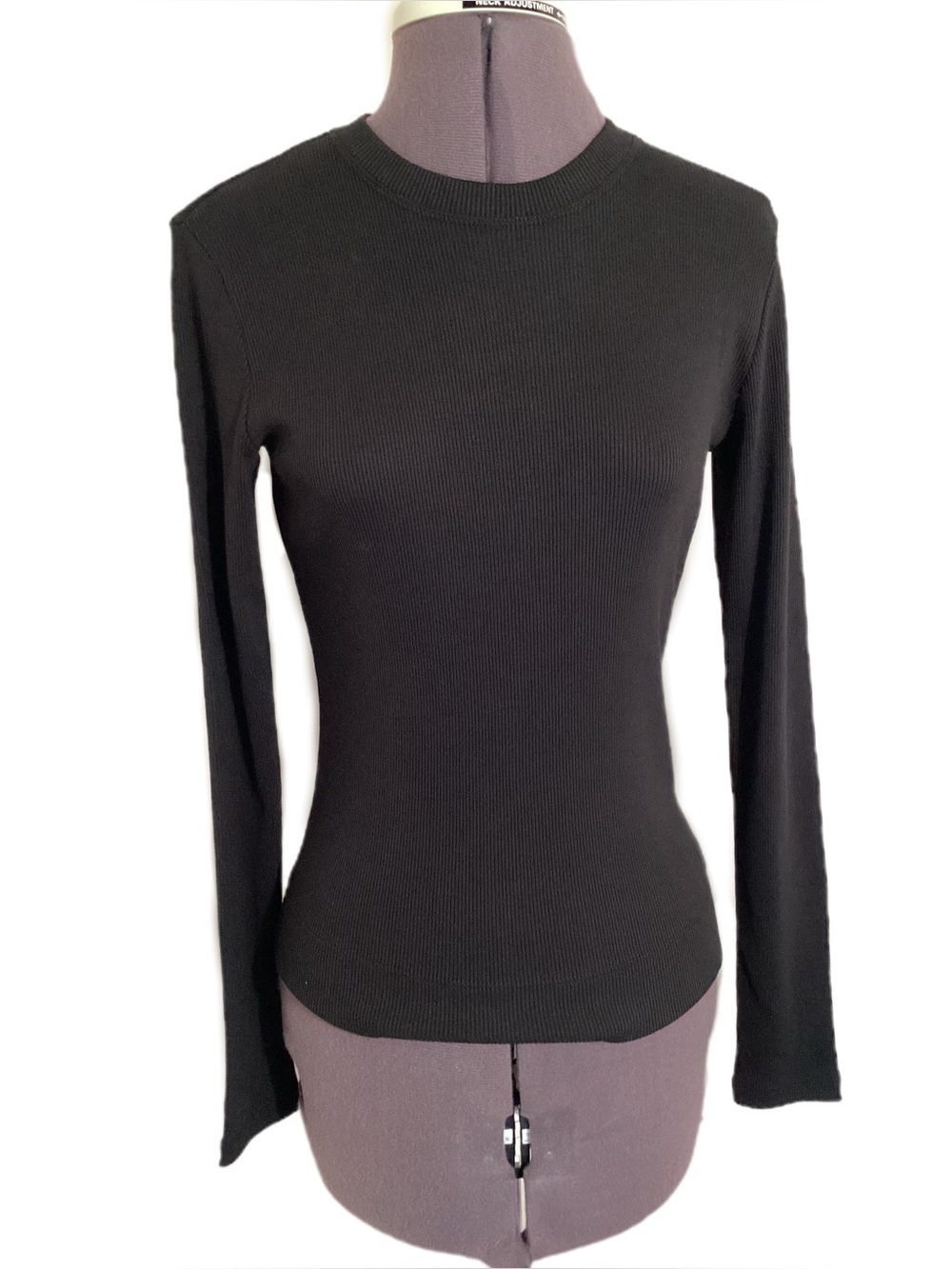 Theory Tiny Tee Compact Ribbed LongSleeve Top Size S